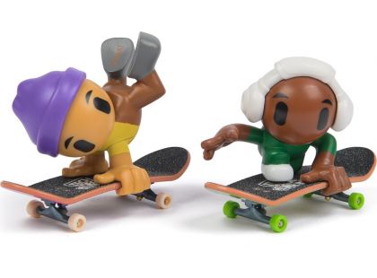 Tech Deck SK8 Crew fingerboard s figurkou Dvojbalení fialová čepice a bílá sluchátka