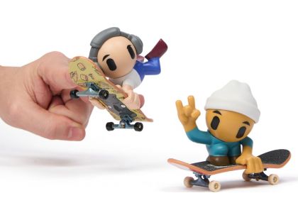 Tech Deck Sk8 Crew fingerboard s figurkou Dvojbalení bílá čepice a šedá sluchátka