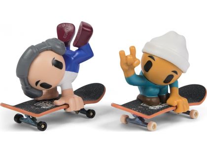 Tech Deck Sk8 Crew fingerboard s figurkou Dvojbalení bílá čepice a šedá sluchátka