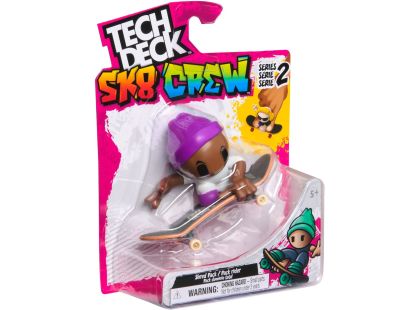 Tech Deck Sk8 Crew fingerboard s figurkou fialová čepice