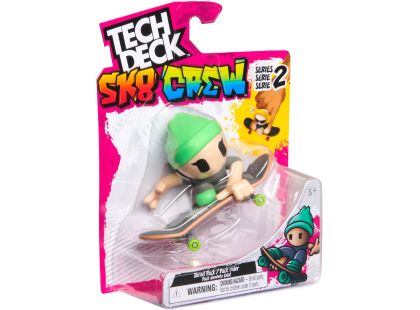 Tech Deck Sk8 Crew fingerboard s figurkou zelená čepice