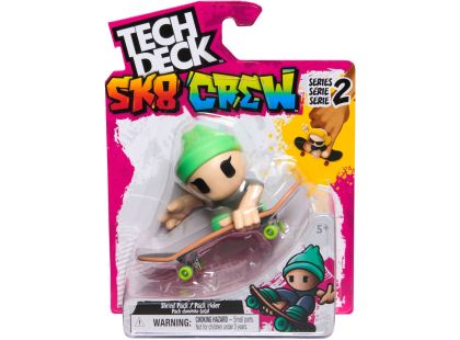 Tech Deck Sk8 Crew fingerboard s figurkou zelená čepice