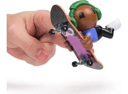 Tech Deck SK8 Crew fingerboard s figurkou zelená sluchátka