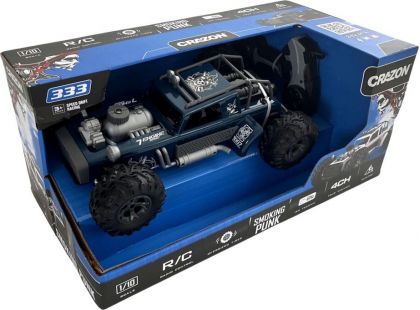 Teddies Auto RC buggy vypouštějící páru 38 cm modré 2,4 GHz