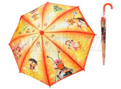 Teddies Deštník látkový automatický - Příběhy včelích medvídků oranžový