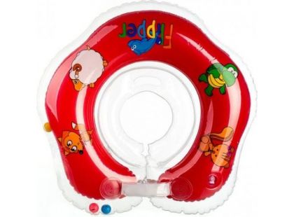 Teddies Flipper Plavací nákrčník červený Teddies Flipper Plavací nákrčník červený