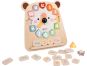 Teddies Hodiny medvěd výukové vkládačka dřevěné v krabici 26x29x5cm 24m+ 2