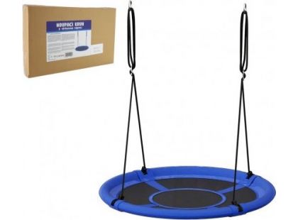 Teddies Houpací kruh modrý 80 cm s látkovým výpletem