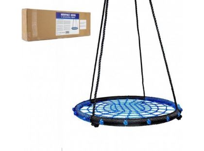Teddies Houpací kruh modrý 80 cm s provazovým výpletem