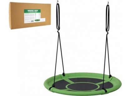 Teddies Houpací kruh zelený 100 cm s látkovým výpletem
