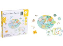 Teddies Hra Lotusový list dřevěná v krabici 28x28x4cm