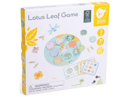 Teddies Hra Lotusový list dřevěná v krabici 28x28x4cm