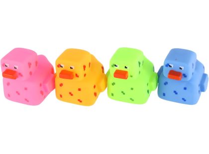 Teddies Kačenka pixel do vany guma 8x10cm 4 barvy 24ks v boxu