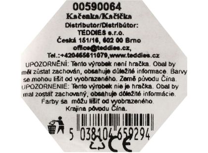 Teddies Kačenka pixel do vany guma 8x10cm 4 barvy 24ks v boxu