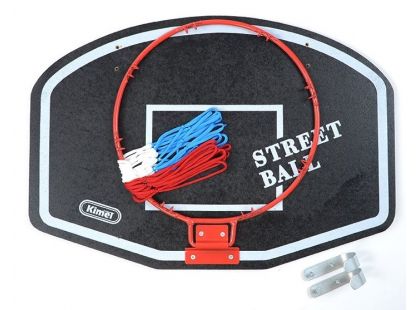 Teddies Koš na basketbal 60x42cm Bílý nápis Street Ball