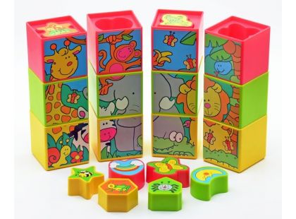 Teddies Kostky s vkládacími tvary Teddies Kostky s vkládacími tvary