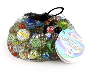 Teddies Kuličky skleněné 1kg různé velikosti - Poškozený obal