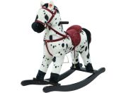 Teddies Kůň houpací bíločerný plyš 71cm