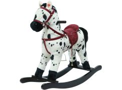 Teddies Kůň houpací bíločerný plyš 71cm