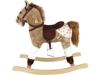 Teddies Kůň houpací světle hnědý plyš 71cm