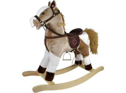 Teddies Kůň houpací světle hnědý plyš 71cm