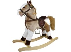 Teddies Kůň houpací světle hnědý plyš 71cm