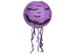 Teddies Lampion koule Halloween se střapci papír průměr 30cm v sáčku (bez hůlky) 3 druhy karneval