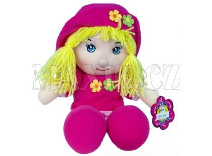 Teddies Látková panenka s kytičkami - 30cm