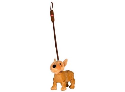 Teddies Pes na tyčce 25cm - Hnědý foxteriér