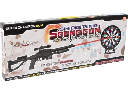 Teddies Pistole laserová 53cm s terčem