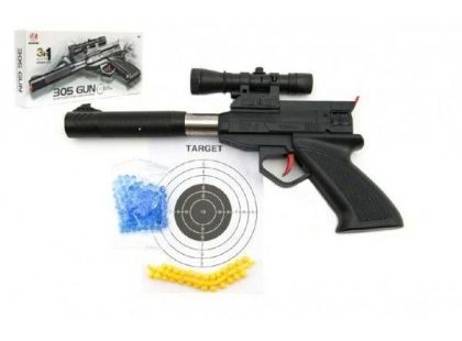 Teddies Pistole plastová na měkké a vodní kuličky o průměru 6mm