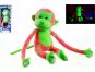 Teddies Plyšová opice svítící ve tmě růžovo zelená 33 cm 4
