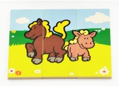 Teddies Puzzle dřevěné Moje první zvířátka 18 dílků