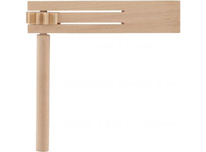 Teddies Řehtačka dřevo 13x13cm v sáčku