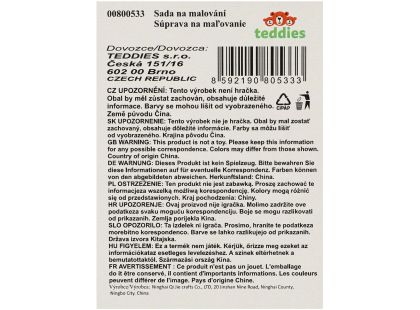 Teddies Sada na malování - Art box kreativní sada 143ks v dřevěném kufříku 38x25x8cm