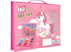 Teddies Sada na malování - Art box kreativní sada s jednorožcem 160ks v plastovém kufříku 34x27x3,5cm