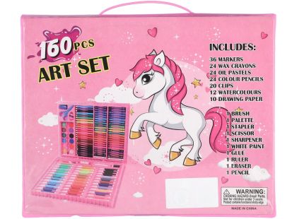 Teddies Sada na malování - Art box kreativní sada s jednorožcem 160ks v plastovém kufříku 34x27x3,5cm