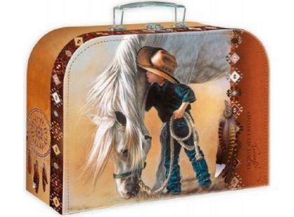 Teddies Školní kufřík 35 cm malý kovboj a kůň