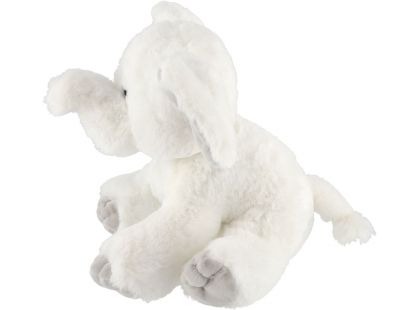 Teddies Slon sedící plyš 20 cm bílý