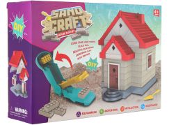 Teddies Stavebnice dům s pískem plast s doplňky v krabici 28x19x8cm