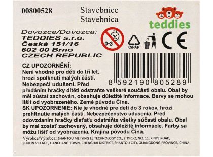 Teddies Stavebnice dům s pískem plast s doplňky v krabici 28x19x8cm