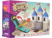 Teddies Stavebnice hrad s pískem plast s doplňky v krabici 28x19x8cm