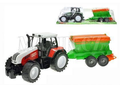 Teddies Traktor na setrvačník s rozmetadlem hnojiv