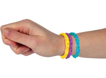 Teddies Udělej si svůj náramek - gumičky 5000ks + náčiní 4 barvy v sáčku 17x22cm