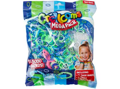 Teddies Udělej si svůj náramek - gumičky 5000ks + náčiní 4 barvy v sáčku 17x22cm