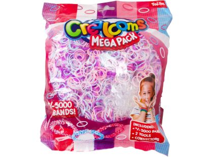 Teddies Udělej si svůj náramek - gumičky 5000ks + náčiní 4 barvy v sáčku 17x22cm