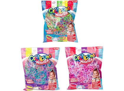 Teddies Udělej si svůj náramek - gumičky 5000ks + náčiní 4 barvy v sáčku 17x22cm