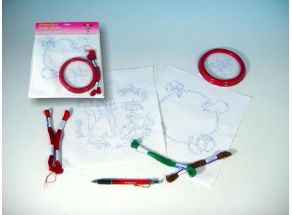 Teddies Vyšívání - 3 předlohy a rámeček Teddies Vyšívání - 3 předlohy a rámeček