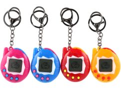 Teddies Zvířátko elektronické přívěsek plast 5x6cm na bat. 4 barvy se zvukem na kartě 12ks v boxu