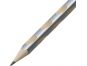 Tenká ergonomická grafitová tužka pro praváky STABILO EASYgraph S Metallic Edition stříbrná 2 ks HB 2